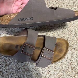 Birkenstock Dark Brown Leather Sandals
